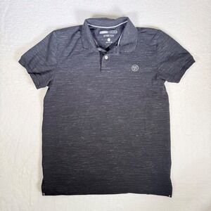 Aeropostale Mens Stretch Dark Gray Heathered Polo Shirt Size Large Preppy A87/NY